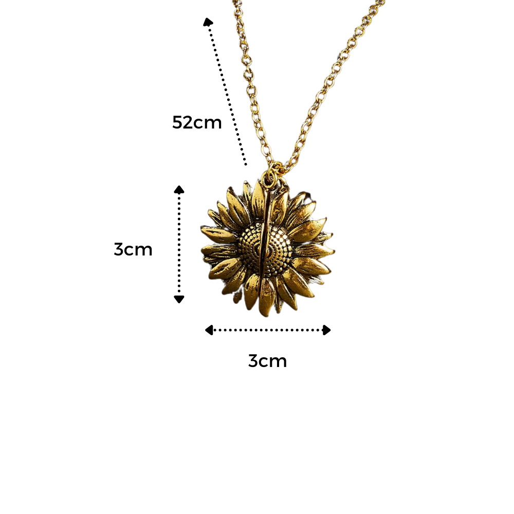 Sunflower Pendant - Dimensions - 