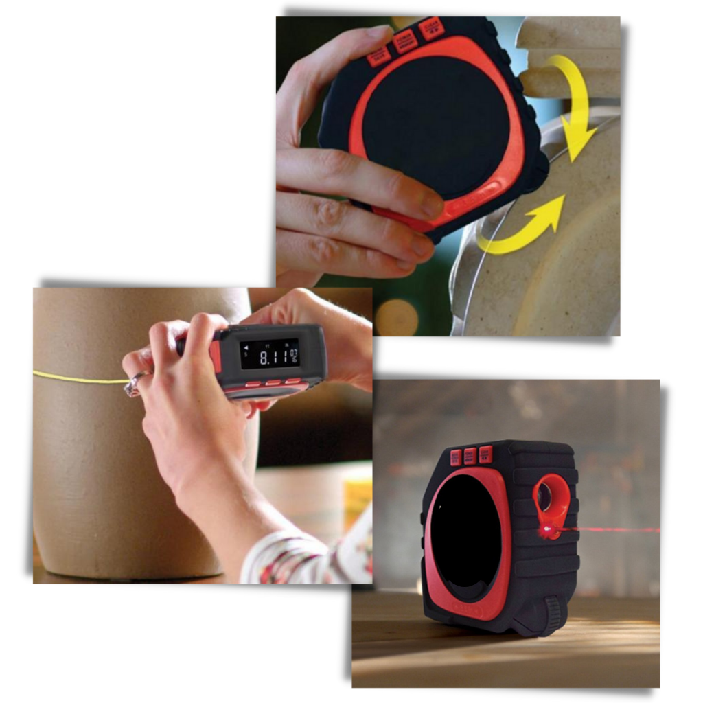 3 in 1 Digital Tape Measure - Easy to Measure Anything - 