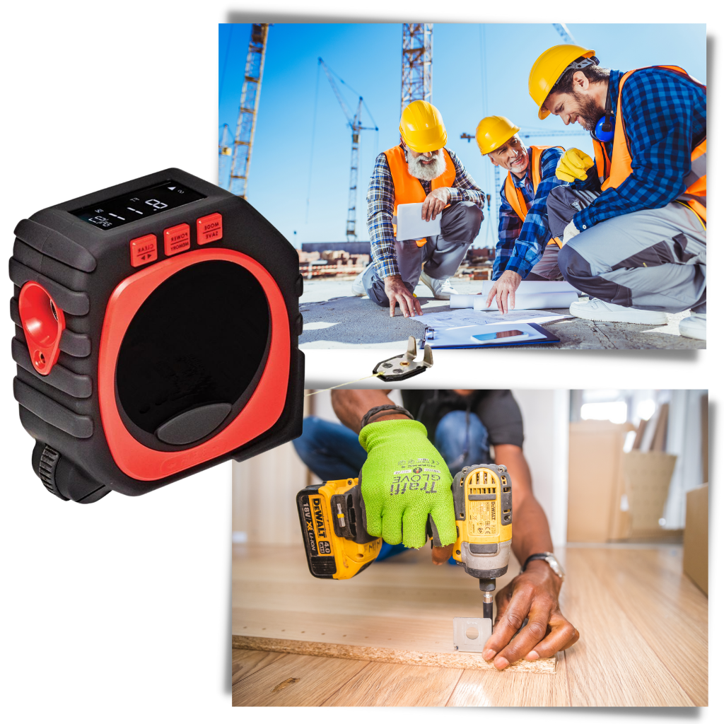3 in 1 Digital Tape Measure - Suitable for Construction Projects - 