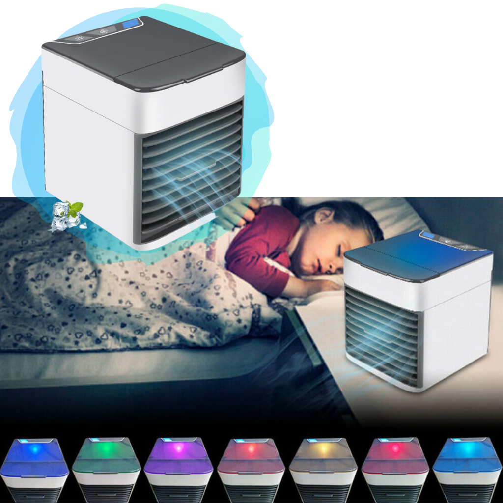 3 i 1 Mini bärbar luftkonditionering - Design och ledbelysning - Ozerty