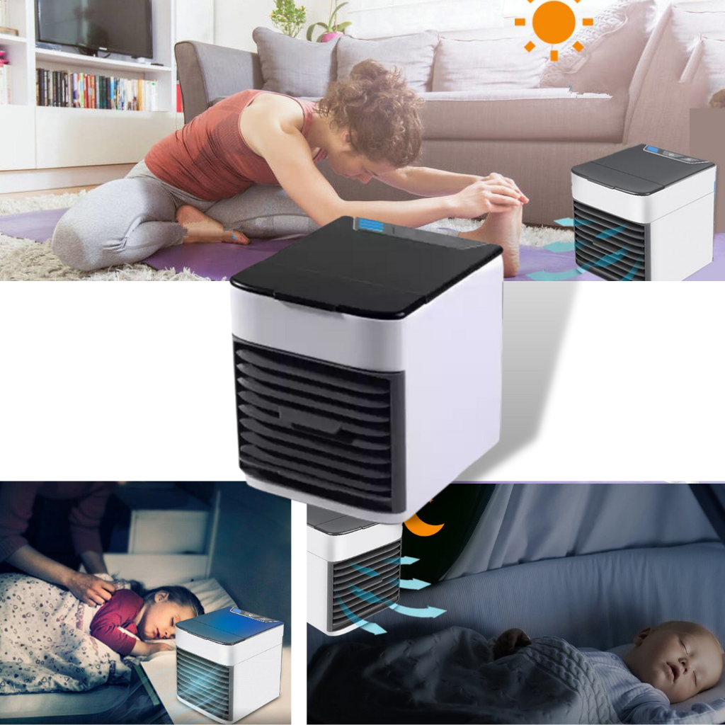 Mini climatiseur portable 3 en 1 - Silencieux et économique - Ozerty