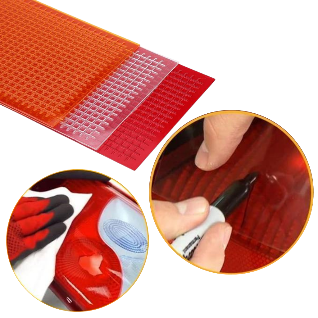3 Pieces of Tail Light Repair Film - Easy Installation - 