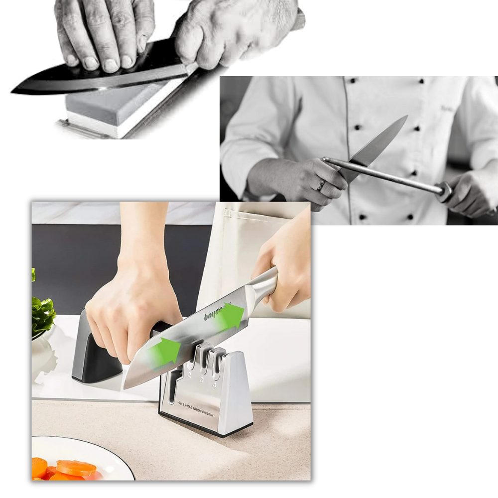 Efficient Kitchen Knife Sharpener - Safe and Easy to Use -