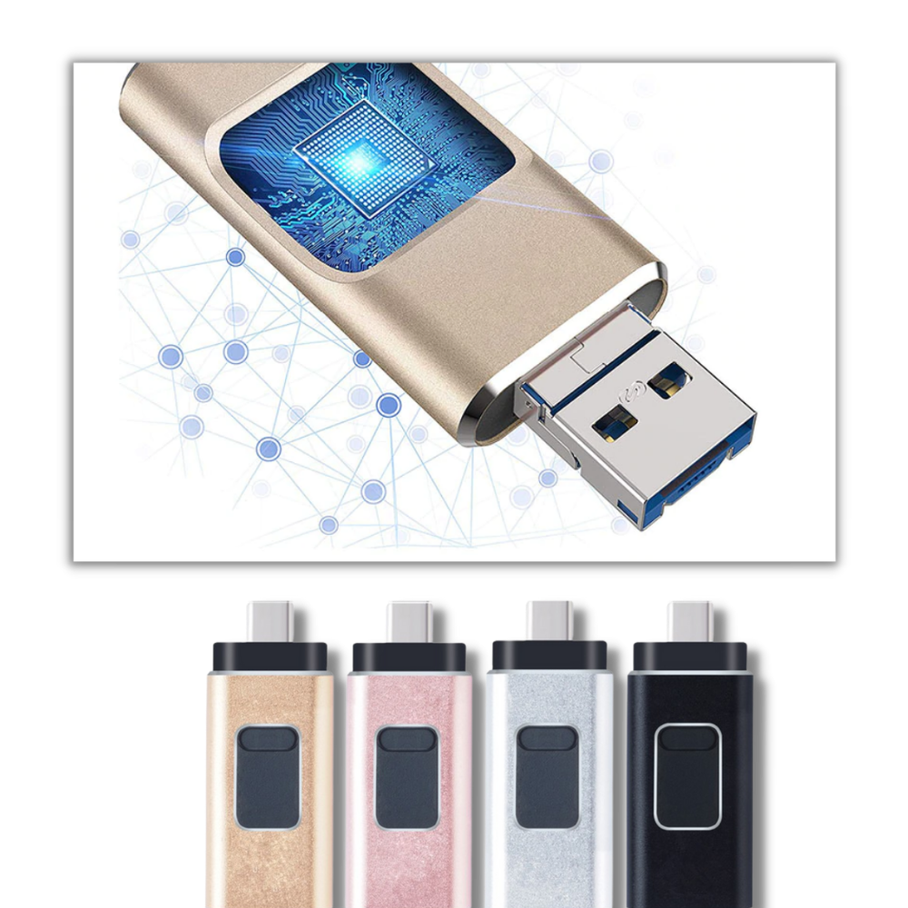4 i 1 USB-minne - Säkerhetskryptering - Ozerty
