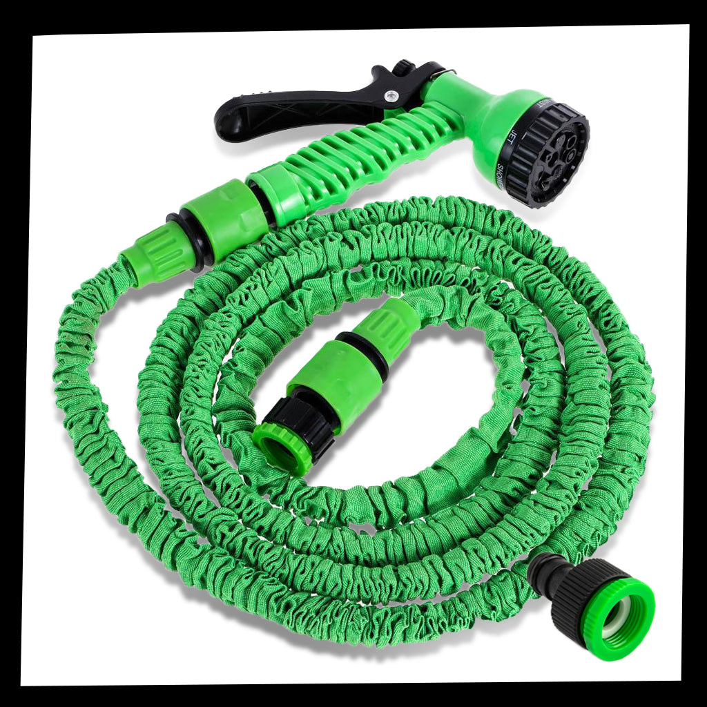 7.5m Expandable Garden Hose with Spray Gun - Package - Ozerty