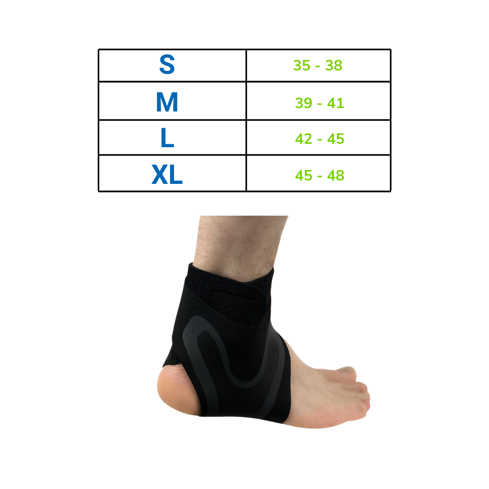 Breathable Elastic Ankle Support - Dimensions -