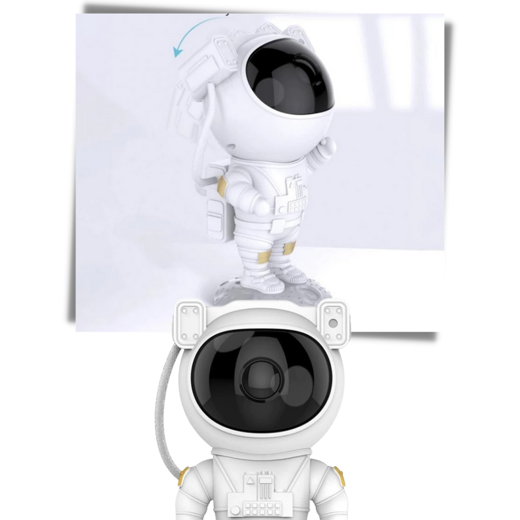 Lámpara de noche con proyector de astronautas - Ángulo de la cabeza ajustable - Ozayti