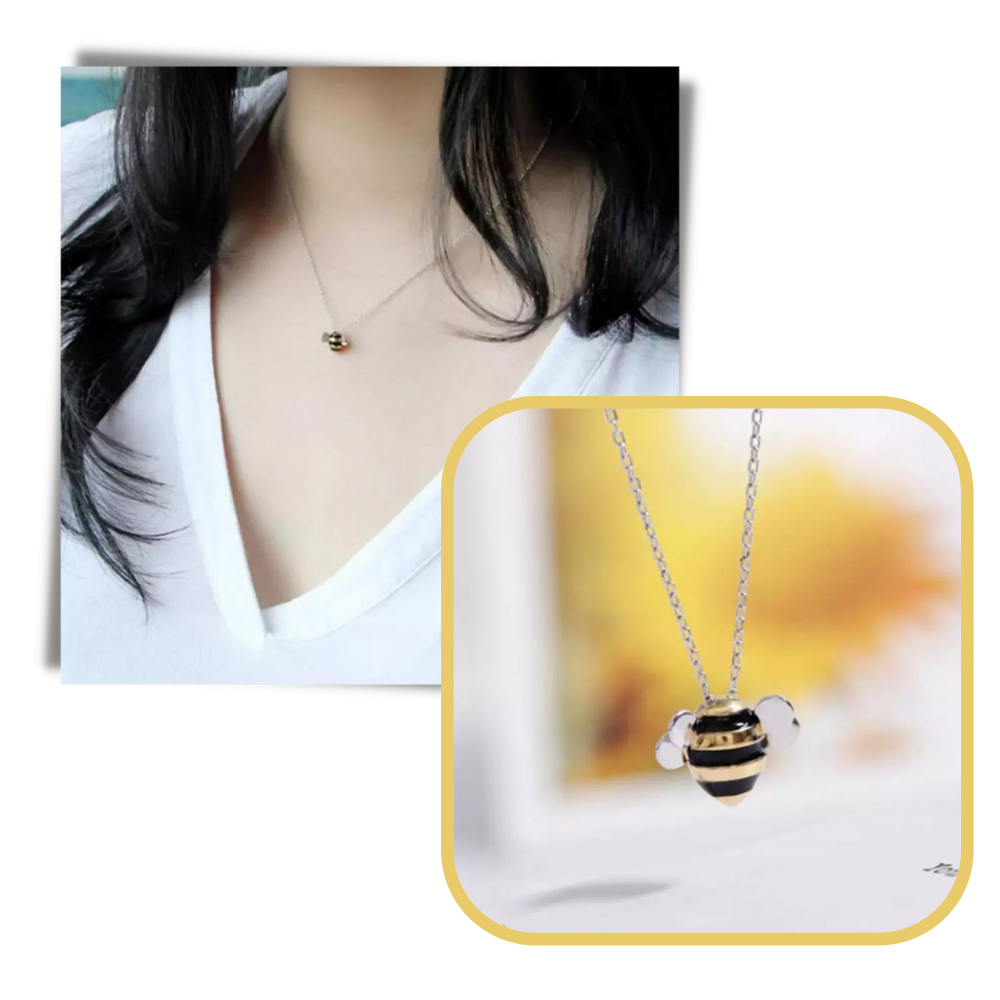 Bee-shaped necklace  - Adopt a bee necklace - 