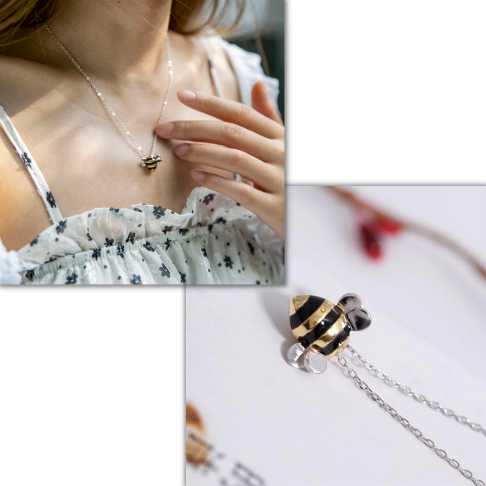 Bee-shaped necklace  - Goes with everything - 