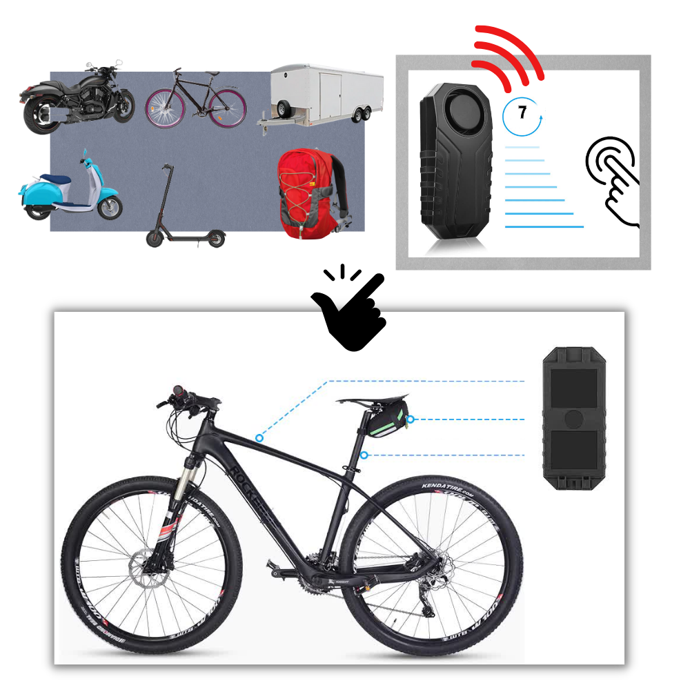 Système d'alarme électrique pour vélo - Facile à utiliser - Ozerty