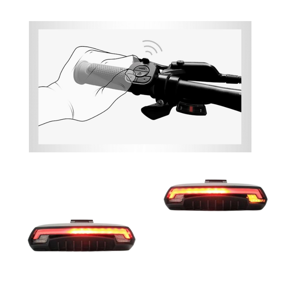 Bike Safety Tail Light with Indicators - High-Quality Indicators - 