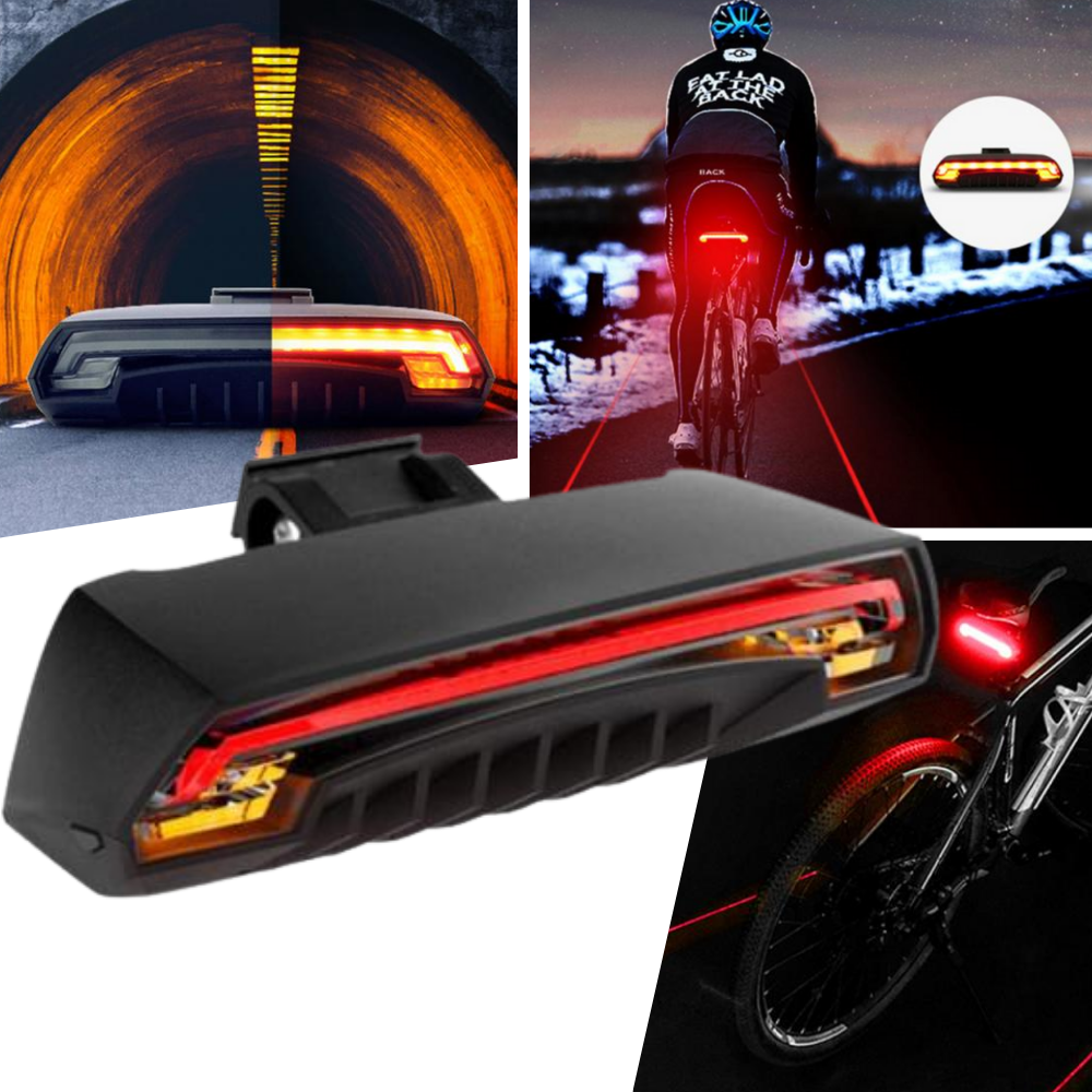 Bike indicator safety tail light | Bike tail light braking | bike brake light with remote | bike laser light with ambient light detector - 