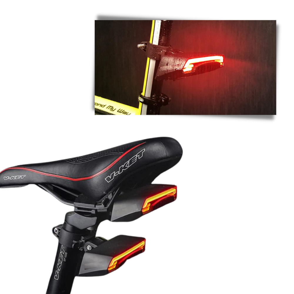 Bike Safety Tail Light with Indicators - Safety Light for Road Bikes - 