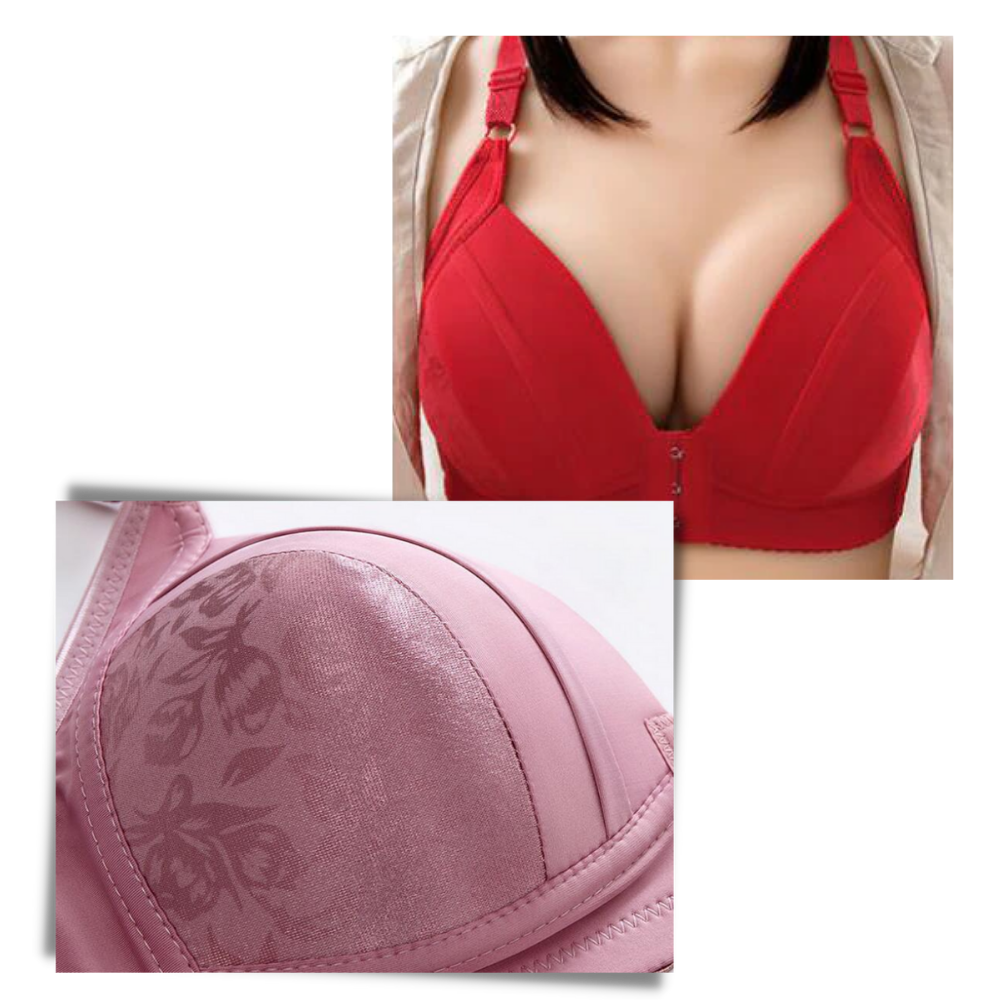 Wireless Push Up Bra With Front Closure