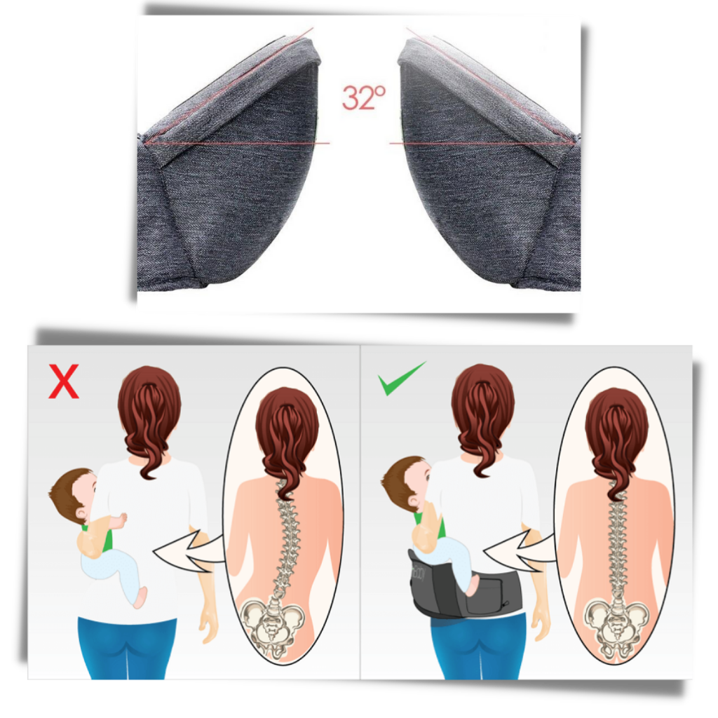 Baby Hip Carrier Seat  - Ergonomic Baby Carrier  - 