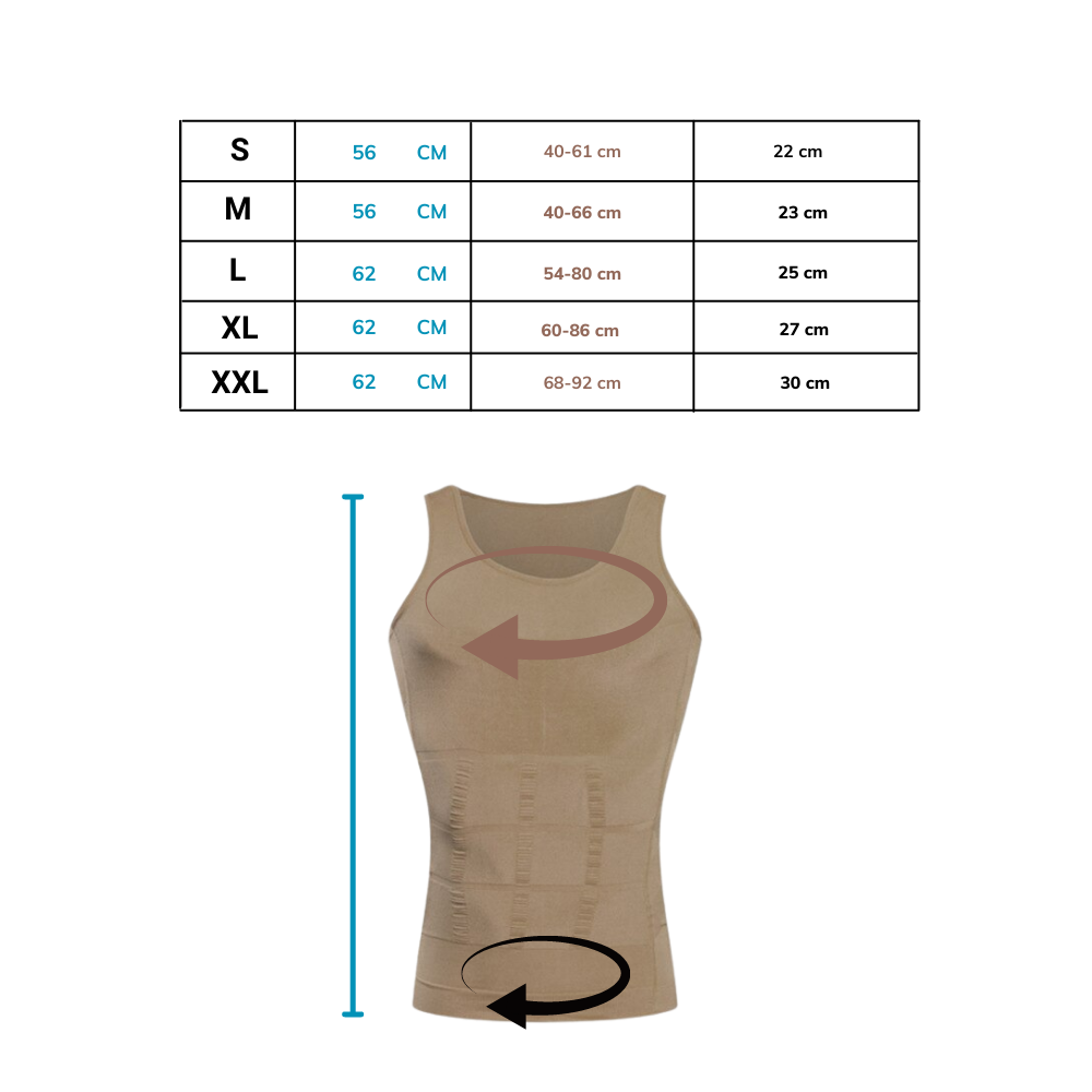 Débardeur amincissant de compression - Dimensions - Ozerty