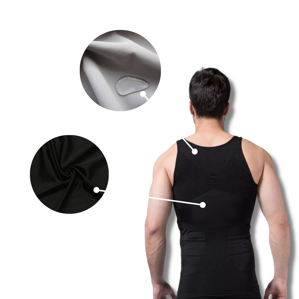 Schlankmachendes Körperformer-Unterhemd  - Kräftig gewebt - Ozerty