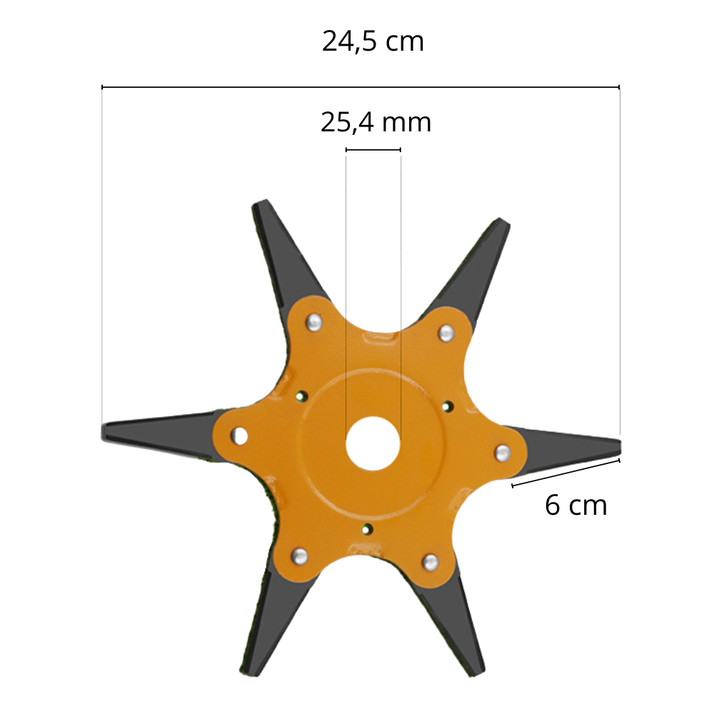 Brushcutter head - Dimensions - 