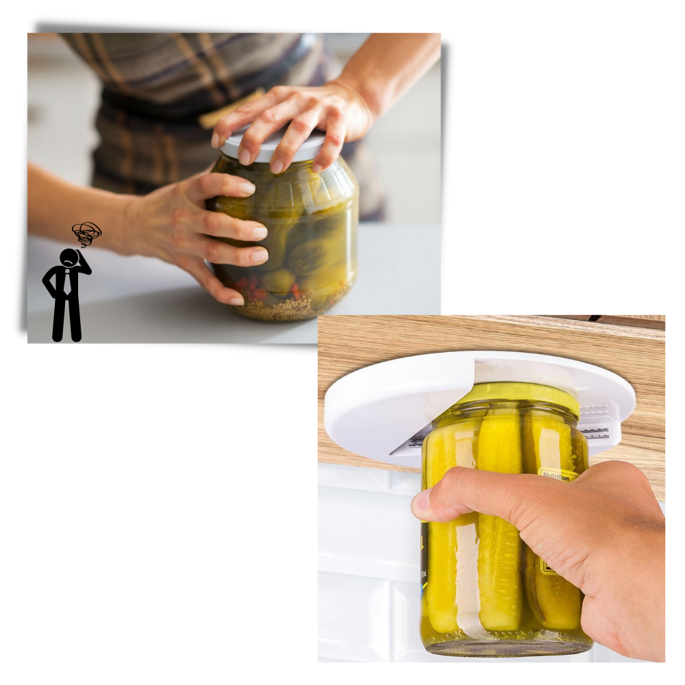 Jar opener for under cabinets - Jar opener for kitchen - Ozerty