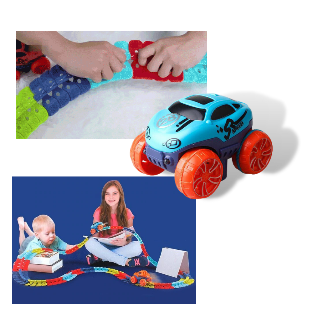 Jouet de voiture ferroviaire flexible pour enfants - Carrosseries de voiture interchangeables - Ozerty