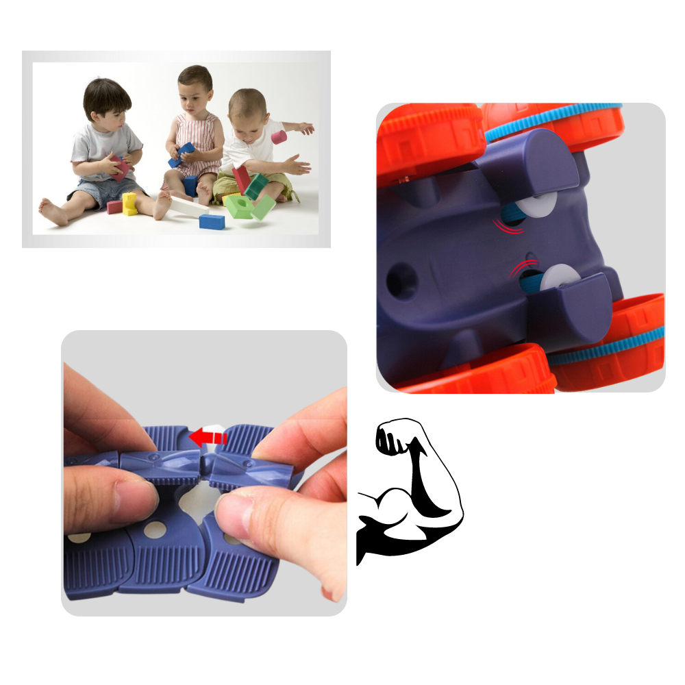 Auto ferroviaria flessibile giocattolo per bambini - Realizzato con materiali di alta qualità - Ozerty
