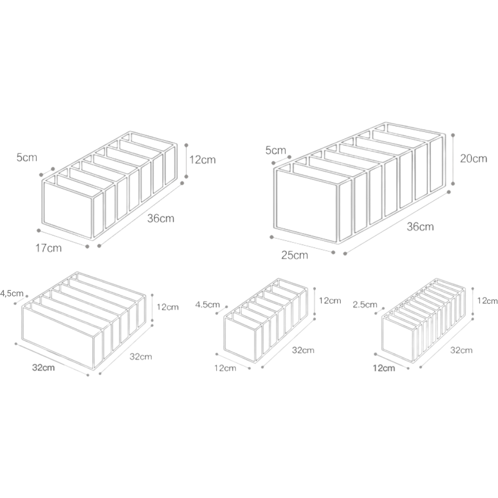 Organizzatore di abiti guardaroba a mesh - Dimensions - Ozerty