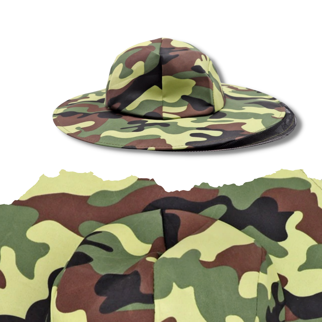 Camouflage Biavlerhat med Nylonmaske - Komfortabel camouflagehat - Ozerty