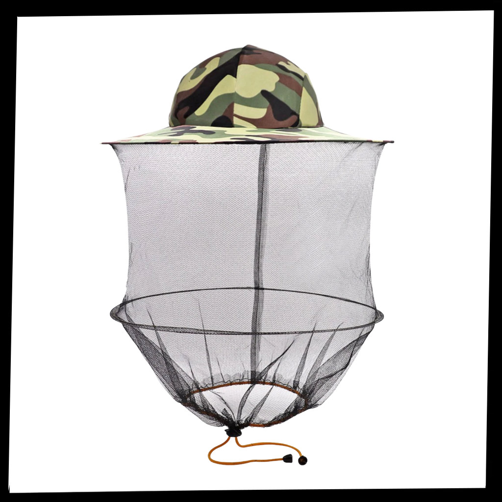 Camouflage biodlingshatt med skyddsnät i nylon - Package - Ozerty