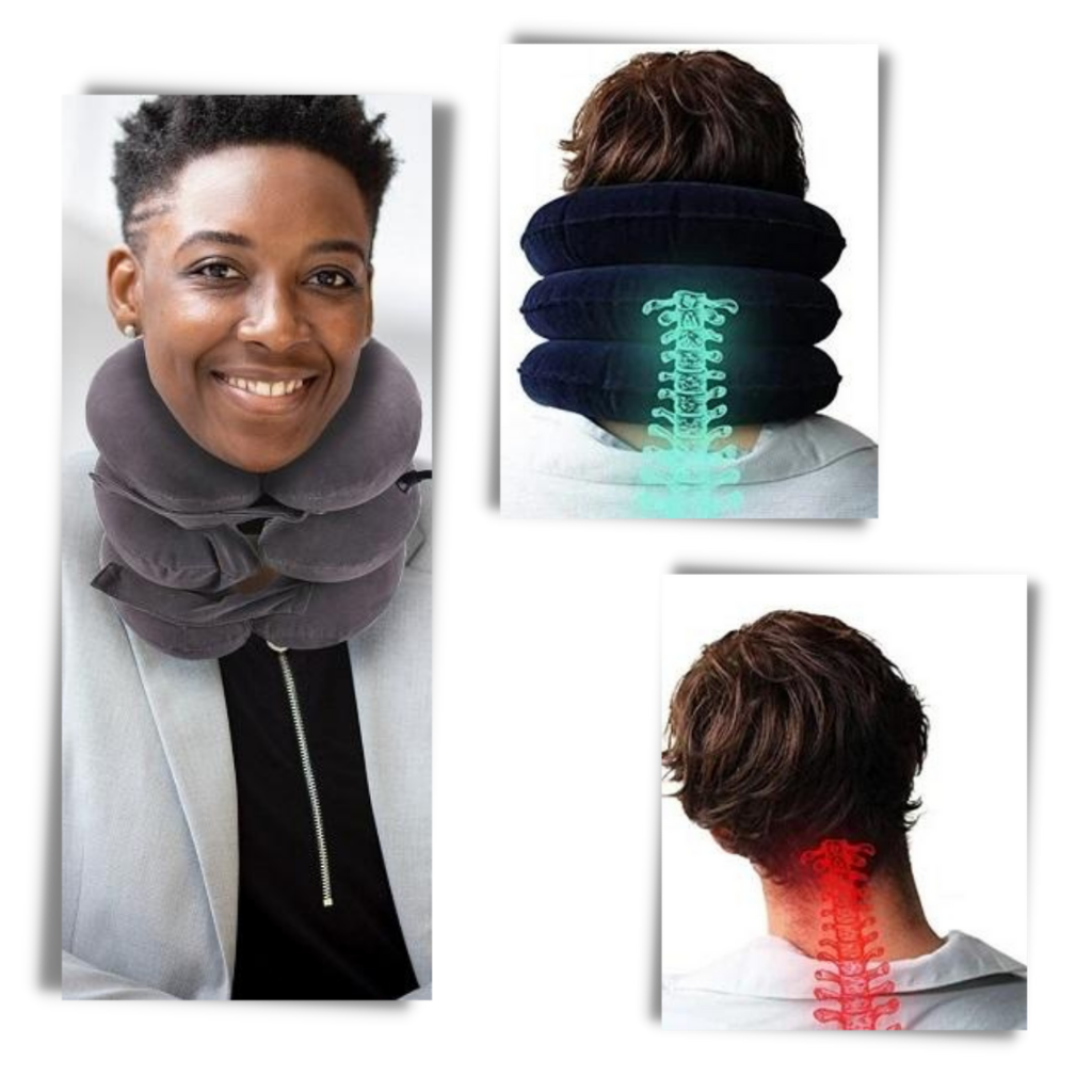 Inflatable neck brace for cervical support - Relieves neck pain - Ozerty