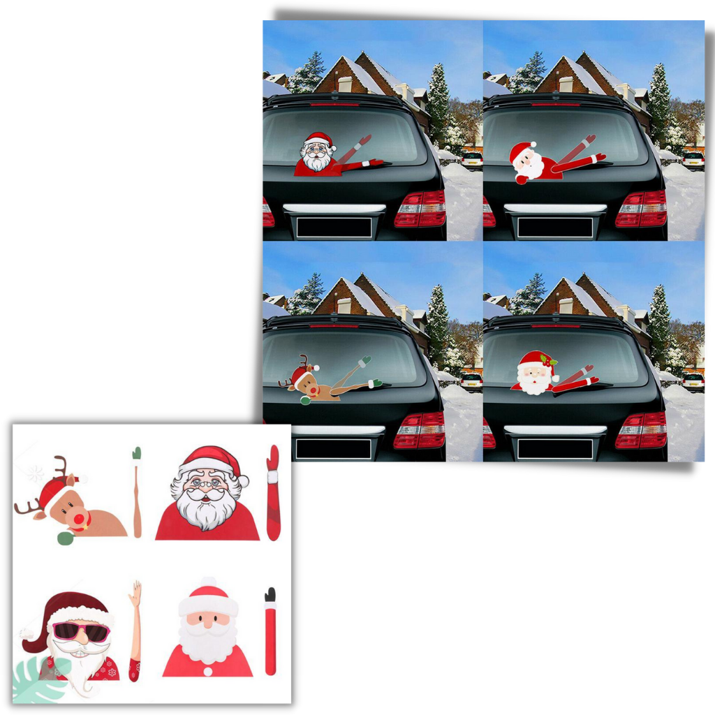 Christmas Windscreen Wiper Sticker - Multiple Styles -