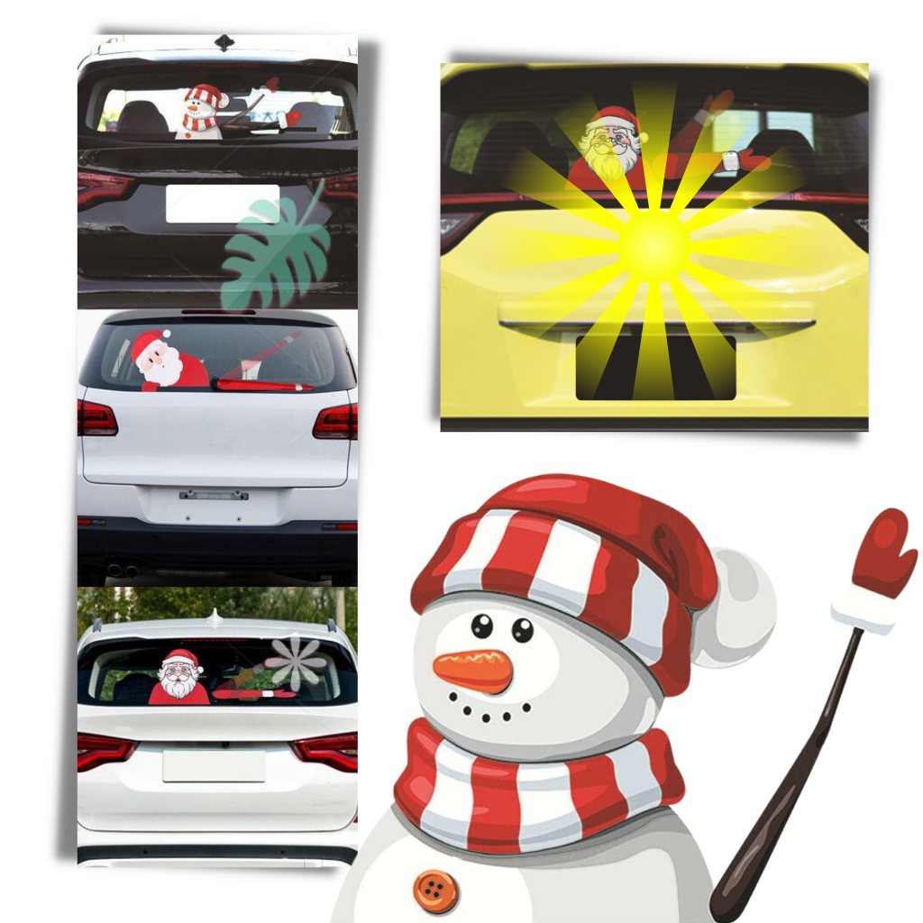 Christmas Windscreen Wiper Sticker - Universal Design and UV Protection -