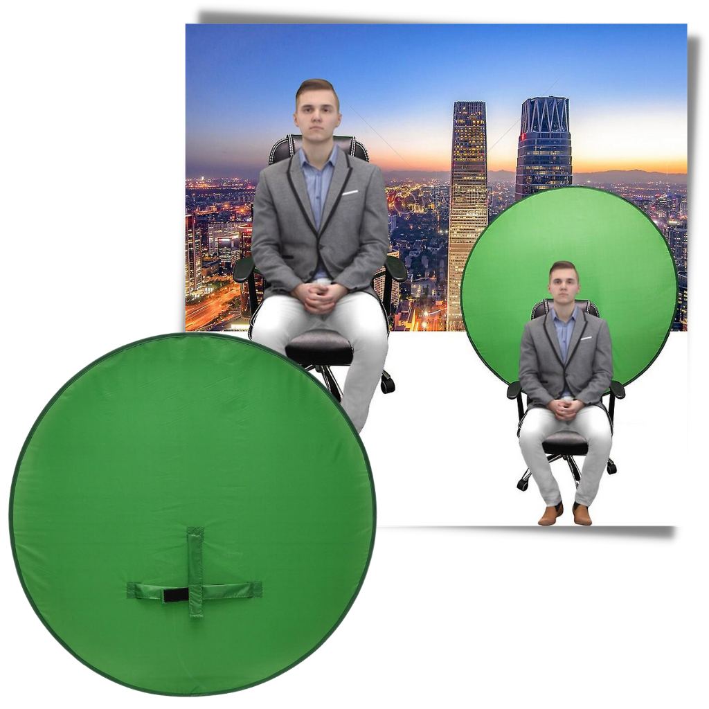 Collapsible Green Screen for Chair - Green Screen Background - 