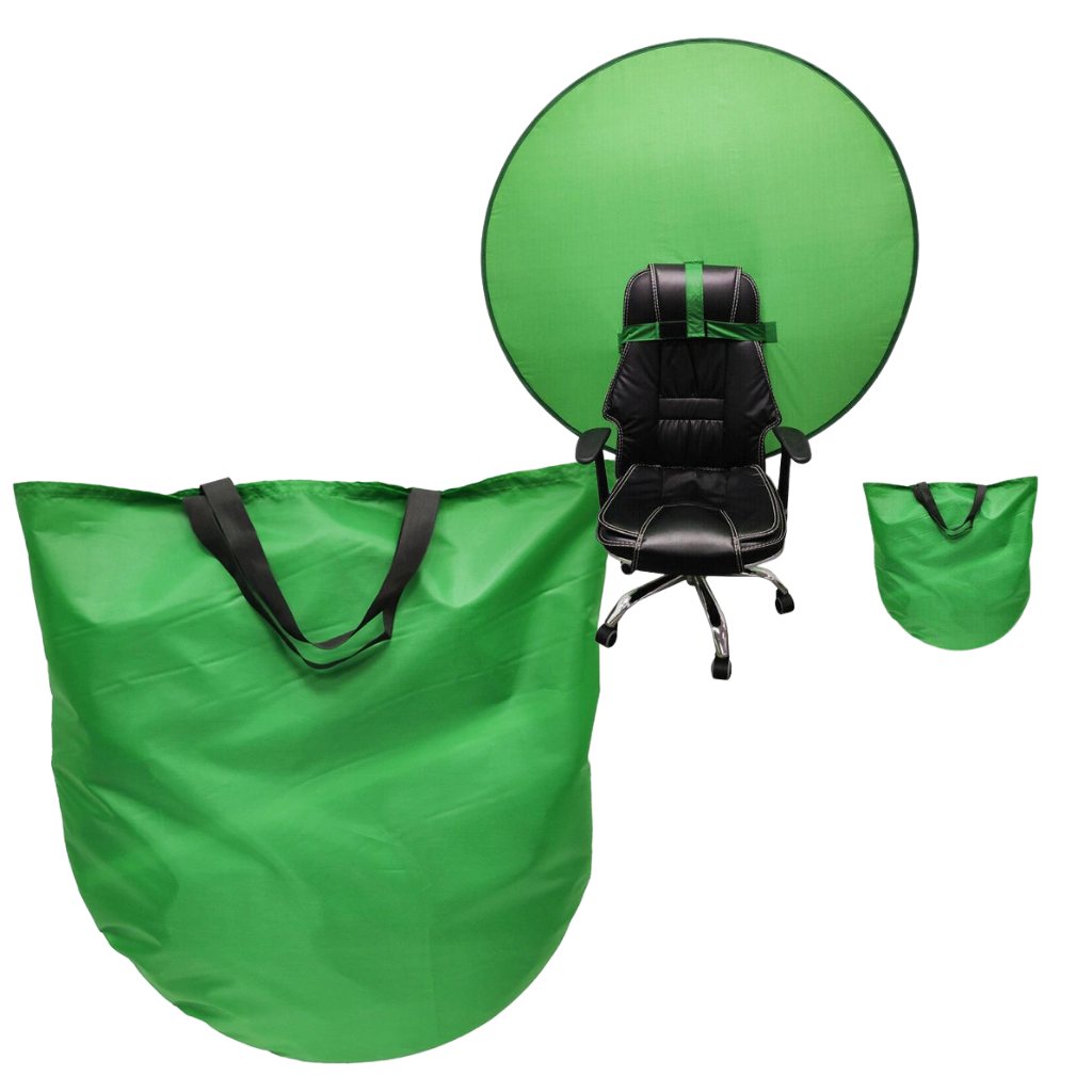 Collapsible Green Screen for Chair - Portable and Lightweight - 