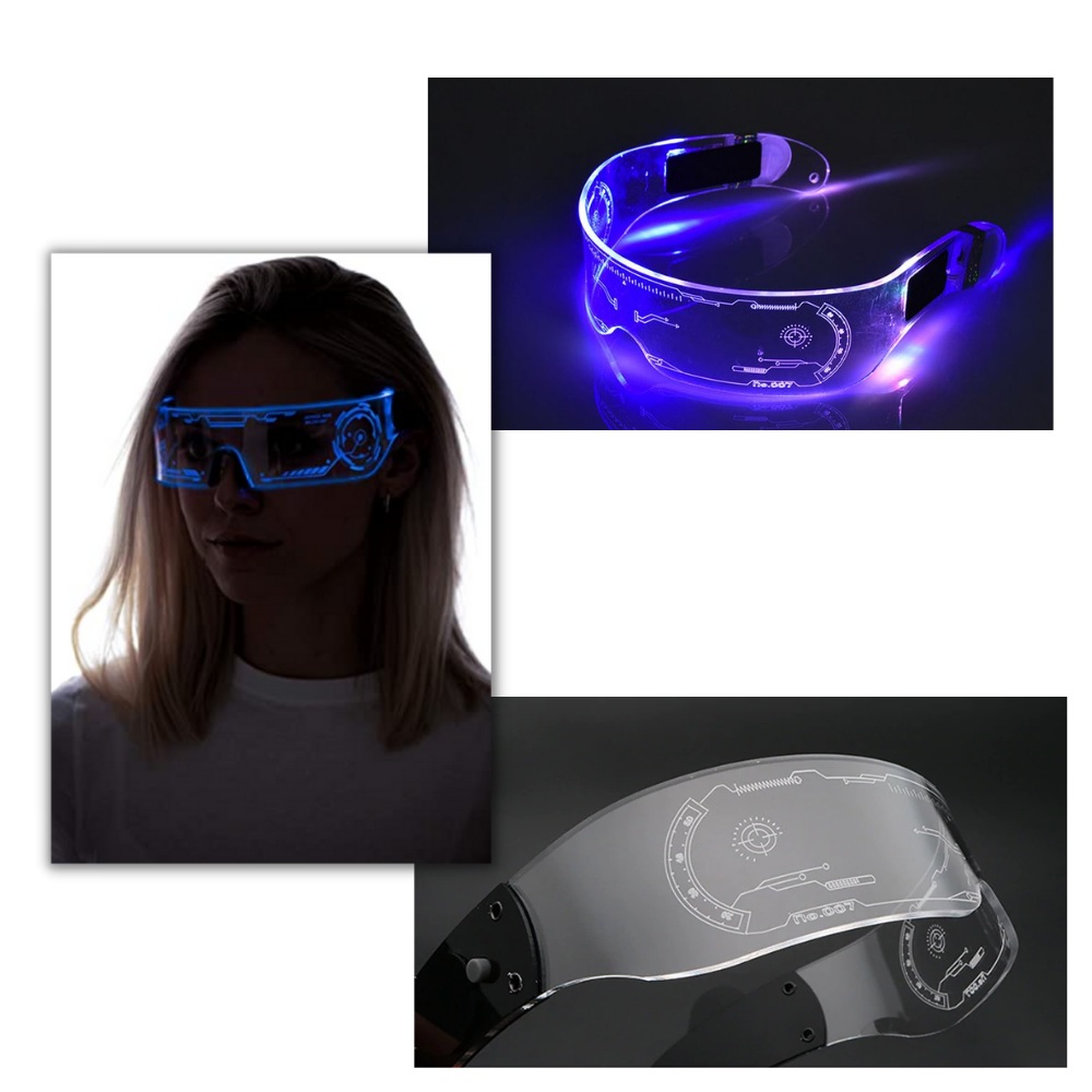 Lunettes avec lumières LED colorées - Haute qualité - Ozerty