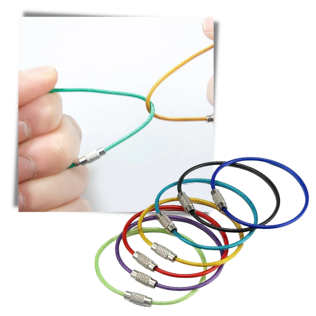 Flexibla nyckelringar i ståltråd - Flexibla - Ozerty