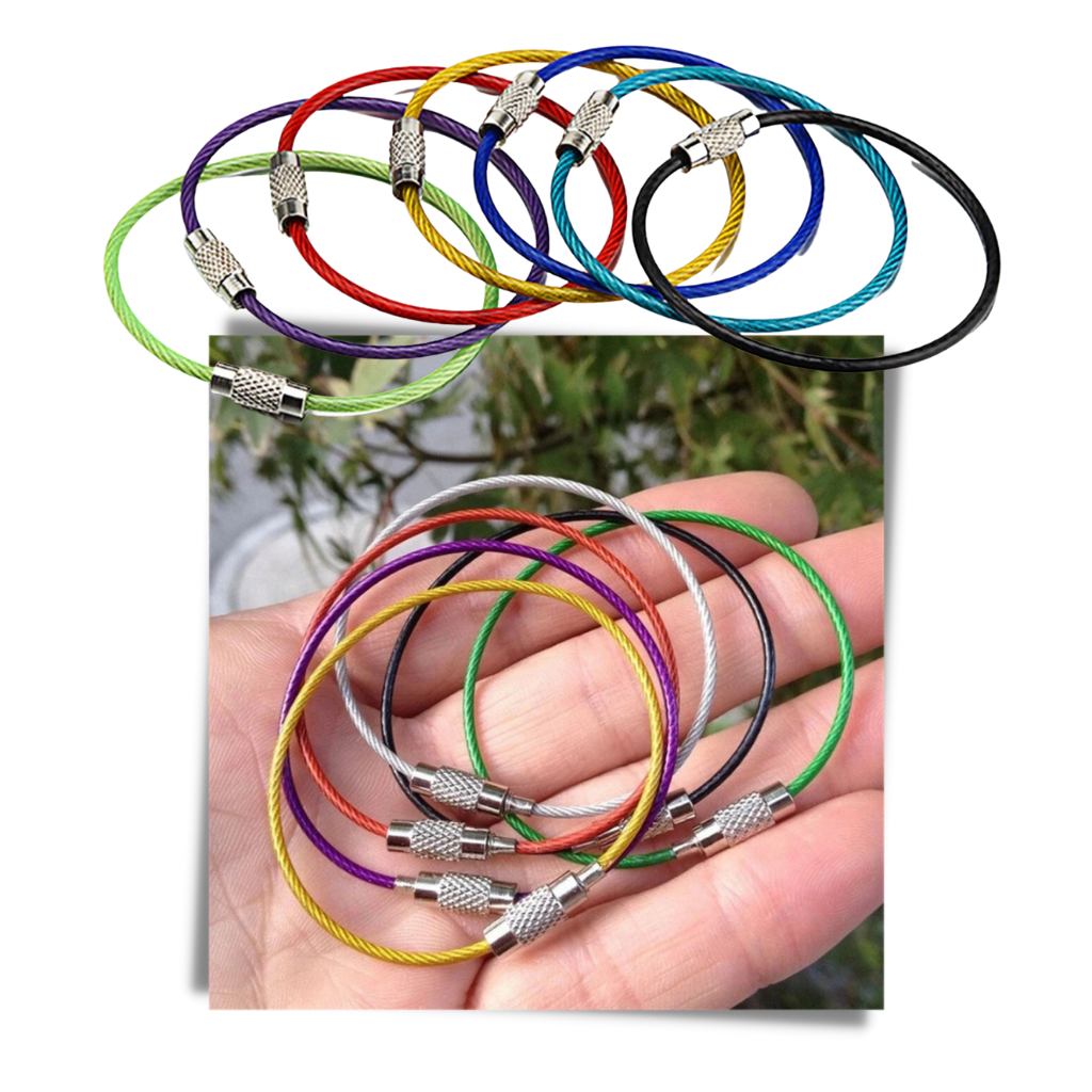 Flexible Wire Keychain Set - Lightweight and Portable - Ozerty