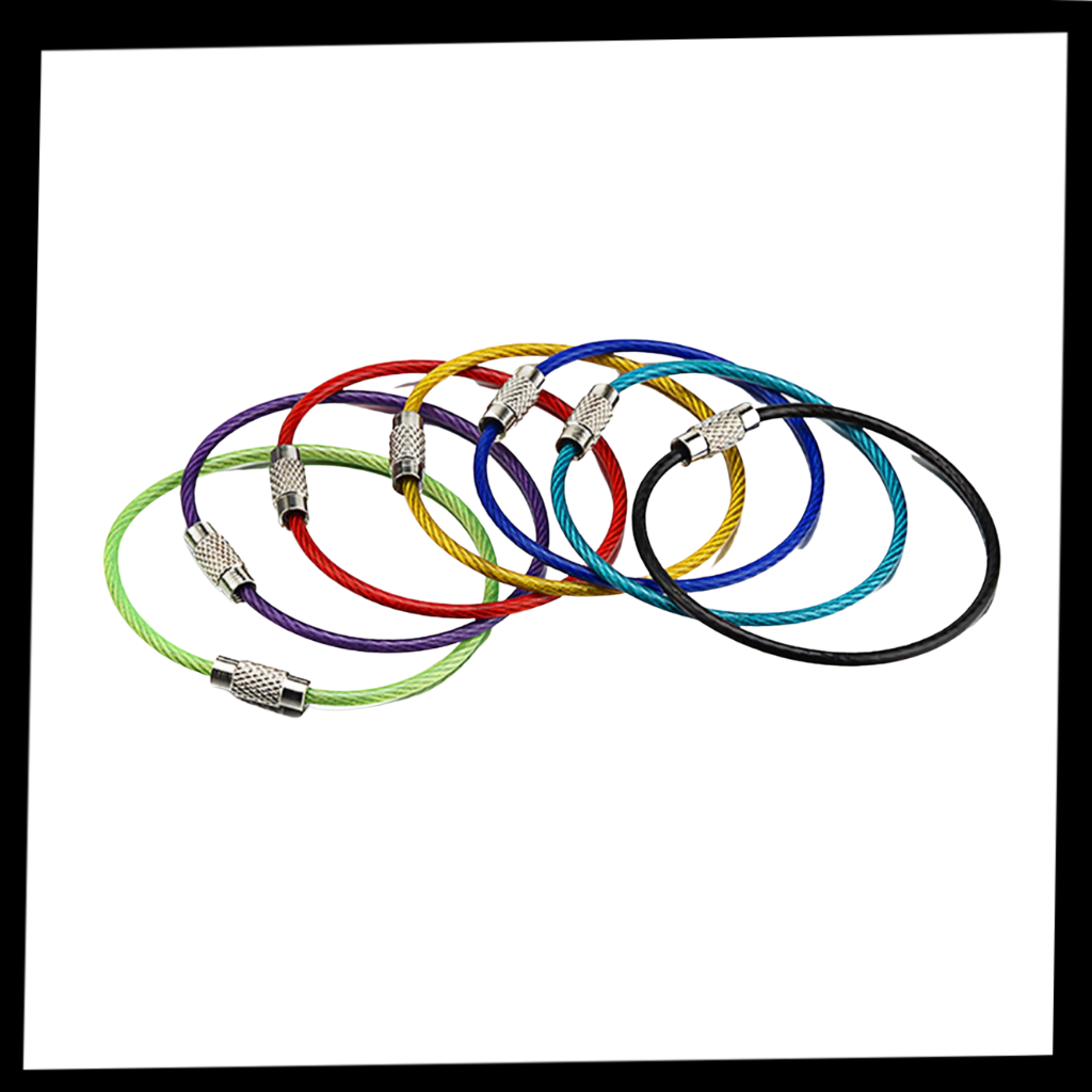 Pack of Flexible Wire Keychains - Package - 