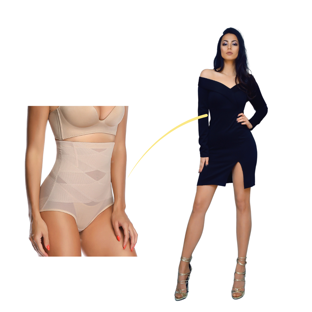 Sous-vêtements de maintien à compression croisée amincissante pour les abdominaux - Invisible sous les vêtements - Ozerty