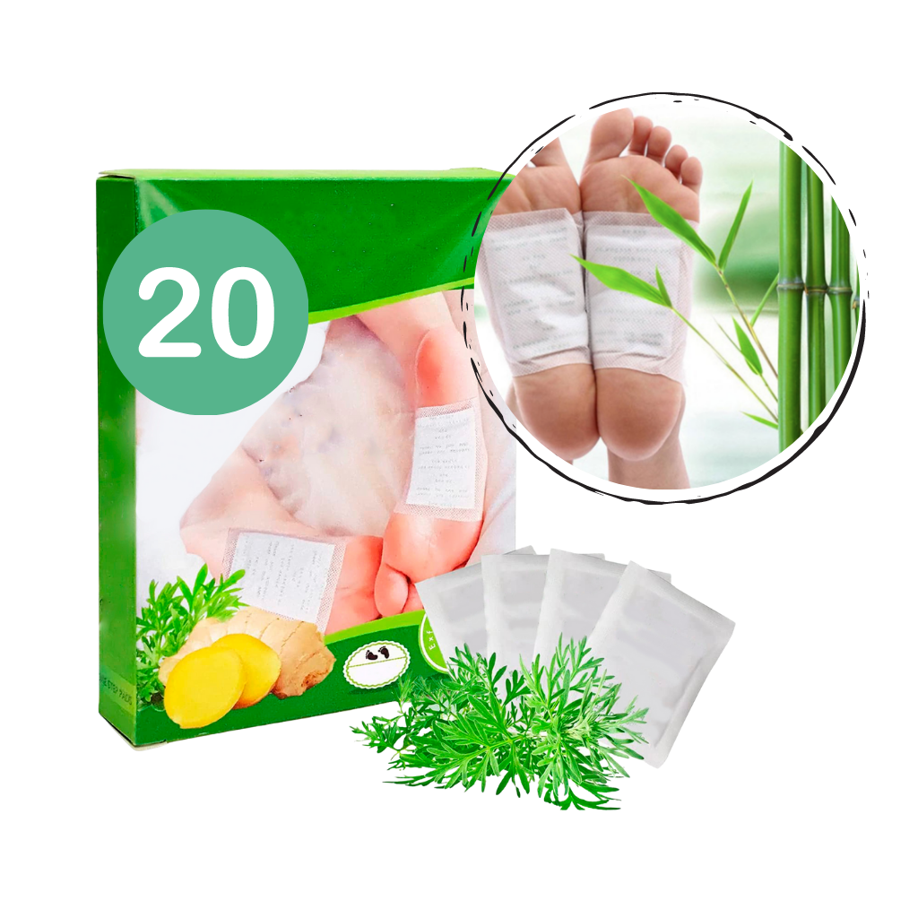 Patches naturels detoxifiants pour pied 20pcs | patches anti toxines herbes  - Ozerty