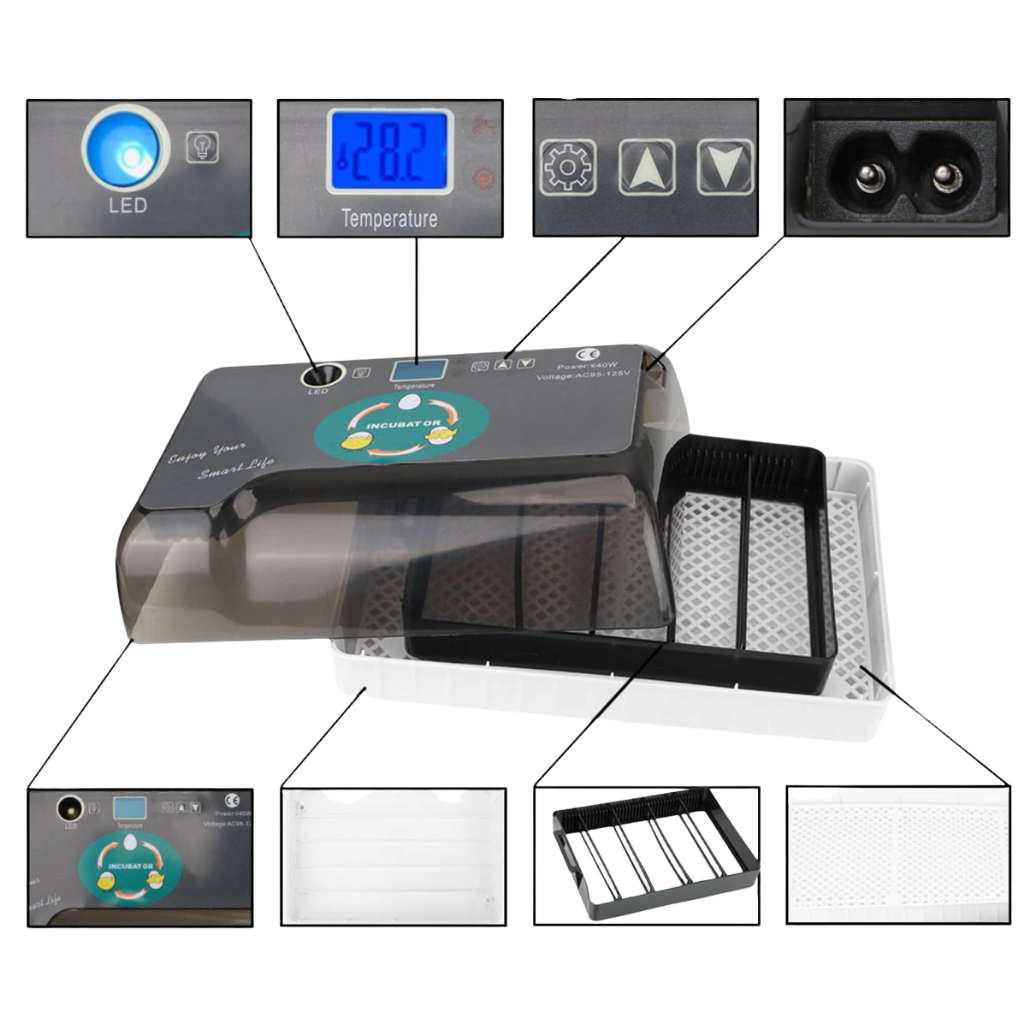 Incubatrice automatica digitale per uova - Riscaldamento ad alta efficienza energetica - Ozayti