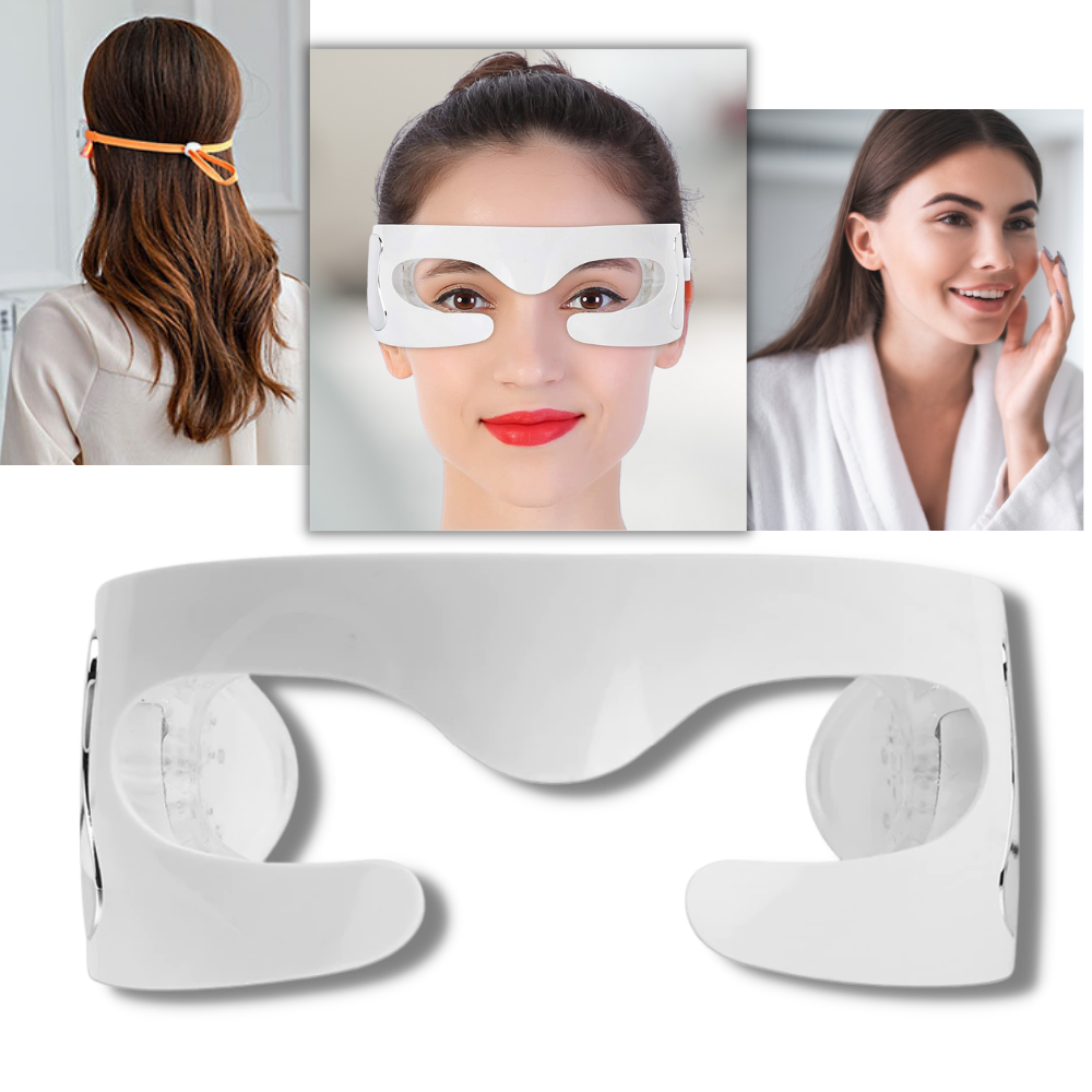 LED Wrinkle Remover Massager Mask - 3D Ögonmask Massager - verktyg för att ta bort ögonpåsar och rynkor - Ozerty