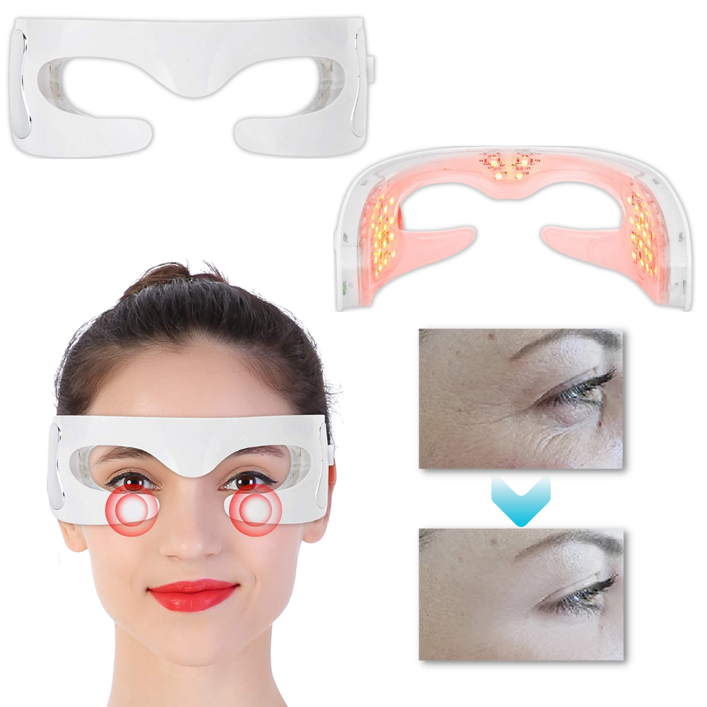 Masque de massage pour les yeux avec LED pour éliminer les rides - Masseur de visage relaxant - Ozerty