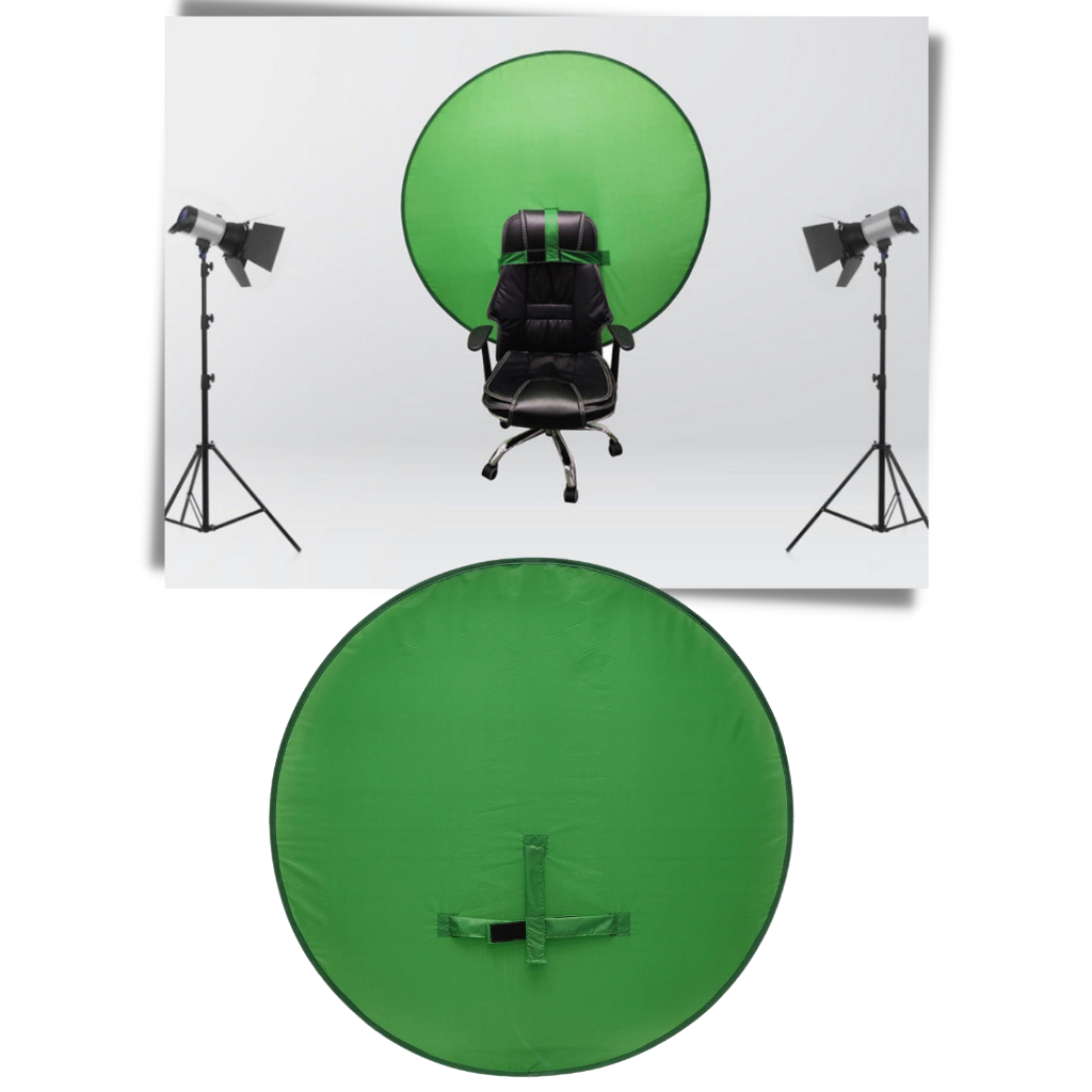 Collapsible Green Screen for Chair - Easy to Install and Durable - 