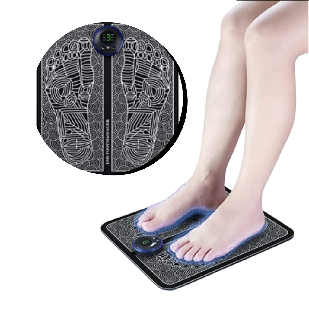 Tappetino elettrico di massaggio del piede EMS Massaggiatore di agopuntura pad ricaricabile - Ozerty