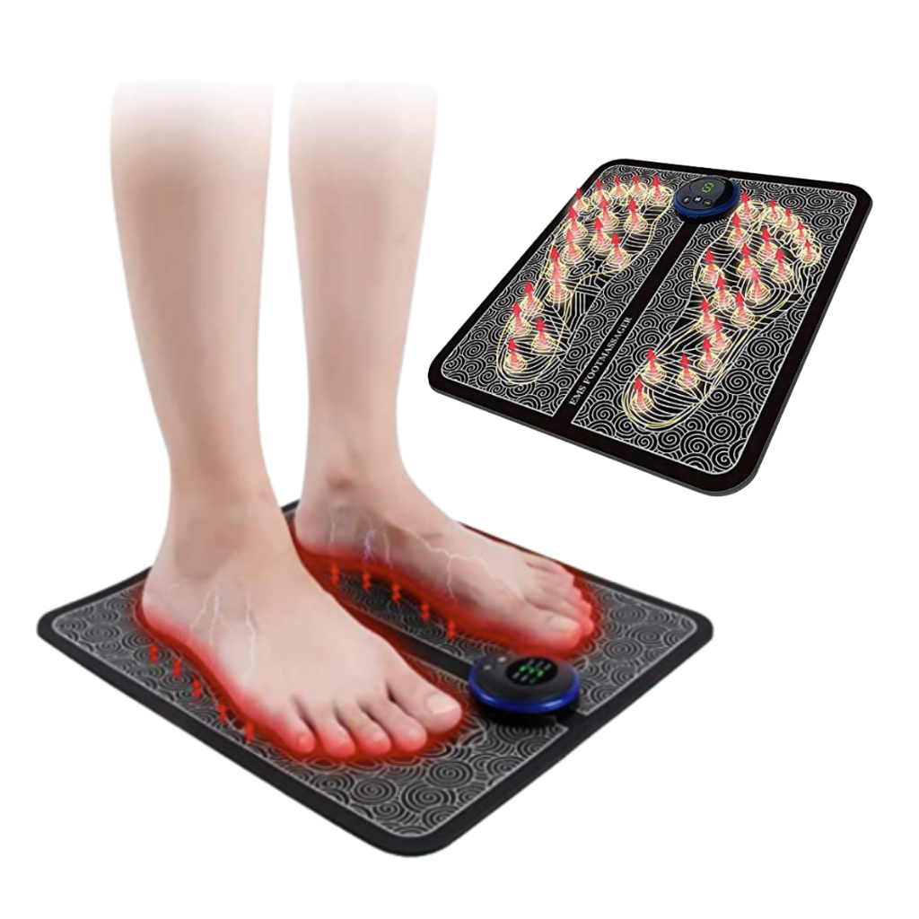 Tapis masseur de pieds électrique EMS - Améliore la circulation sanguine - Ozerty