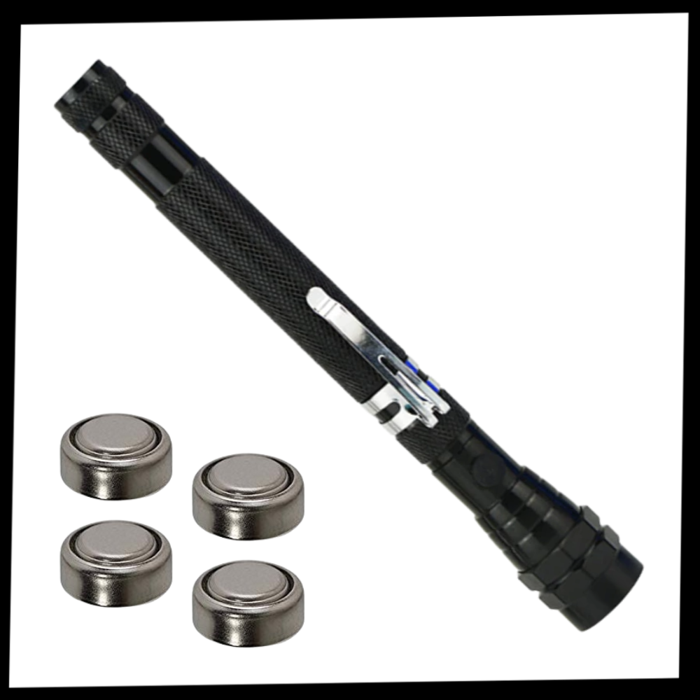 Telescopic Magnetic LED Torch - Package - 