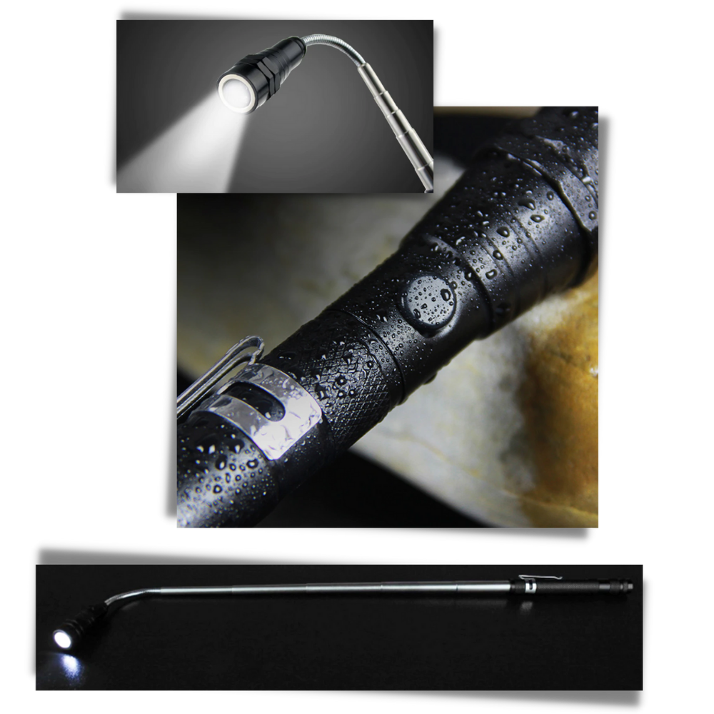 Telescopic Magnetic LED Torch - Made of High-Quality Materials - 