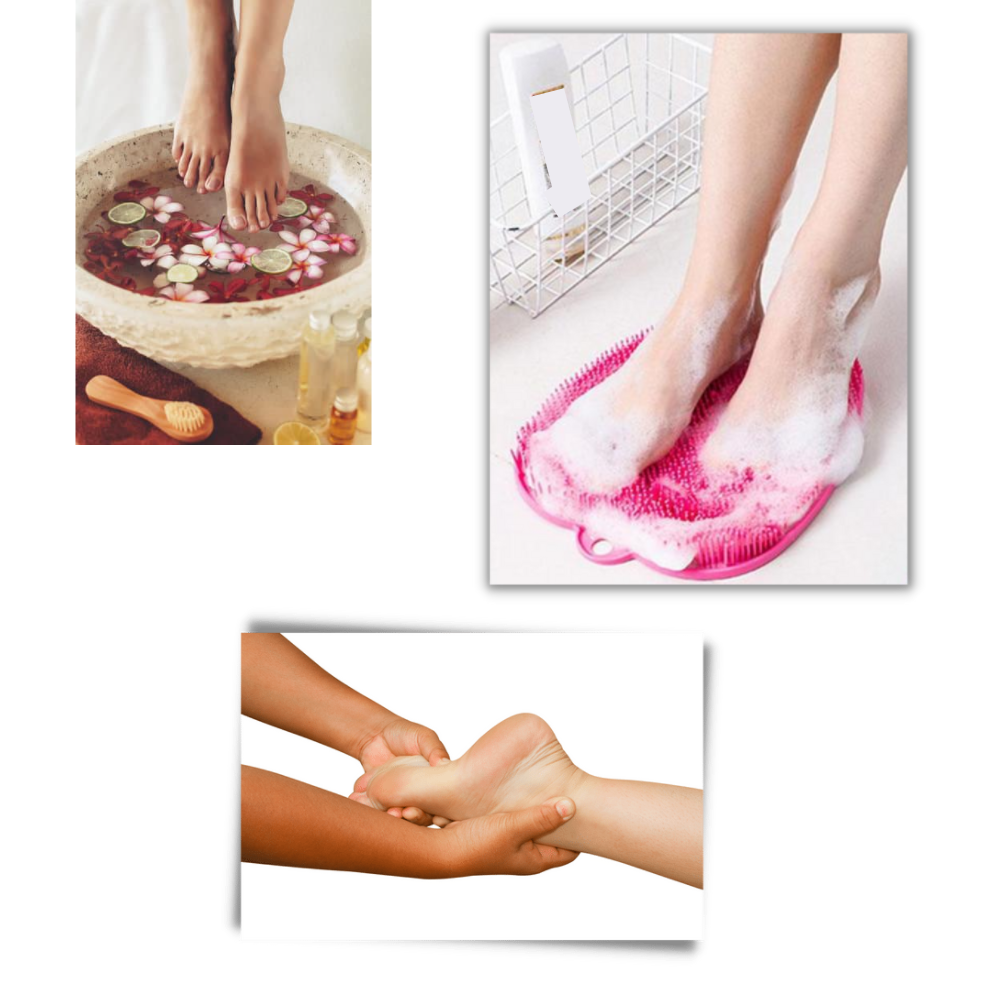 Shower Foot Massager Scrubber & Cleaner Mat  - Home Spa Treatment -