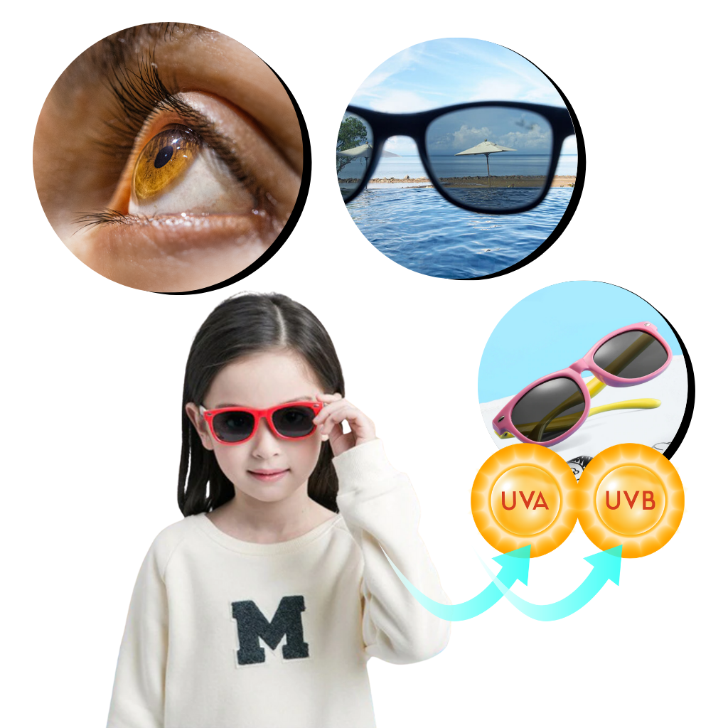 Lunettes de soleil pour enfants polarisantes flexibles - Protection UV - Ouistiprix