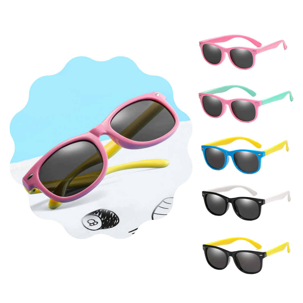 Flexible Polarized Kids Sunglasses - Cute and Classic Design - Ozerty